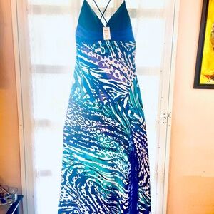 Spaghetti straps evening dress. New with original tag. Elegant and classy.